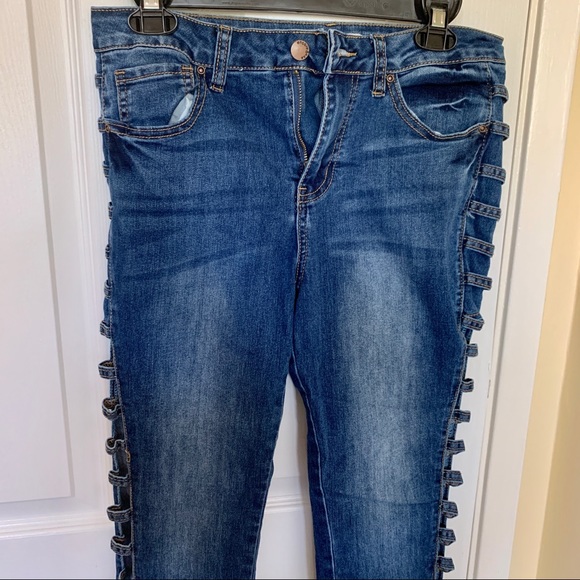 Encore Jeans Side Ladder Cut Out Skinny - Picture 4 of 16